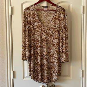 Leopard Print Swim Suit Cover up